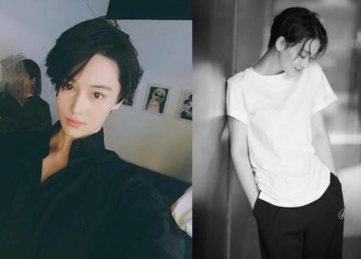 張馨予分享短發(fā)寫真照，變身“姬圈大佬”!